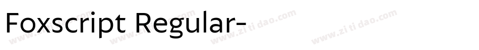 Foxscript Regular字体转换